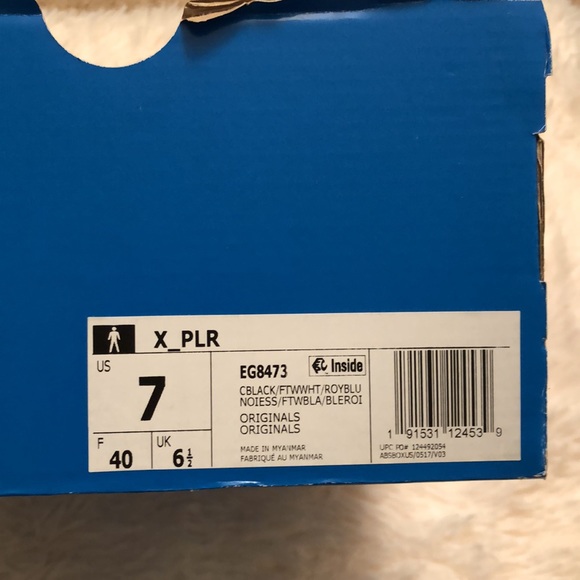 Brand New adidas Originals X_PLR Black & Blue Sneakers - Picture 8 of 9